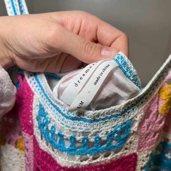 Dreamers Crochet Unique Mini Dress Size S/M - Picture 6 of 6